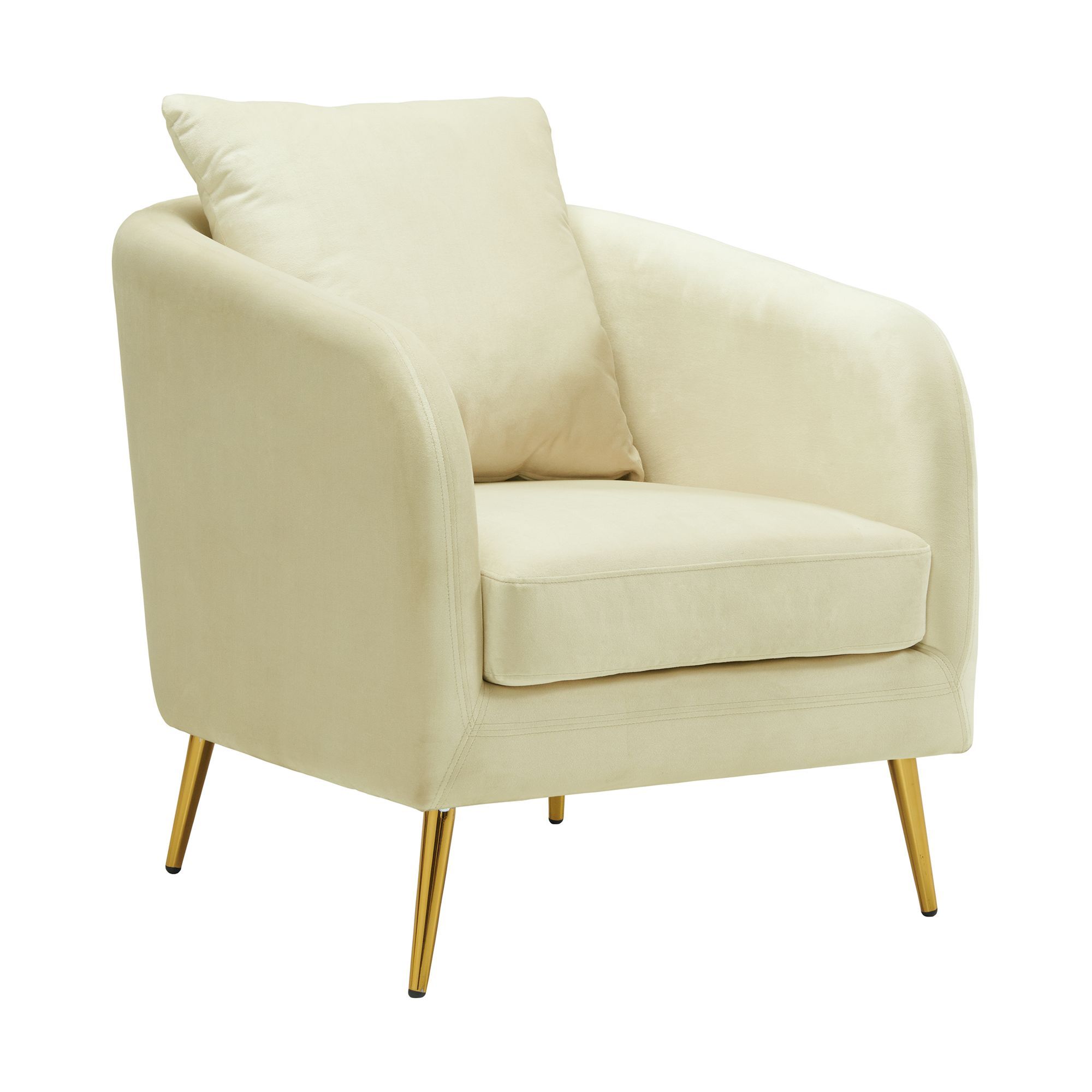 Cream chair best sale gold legs