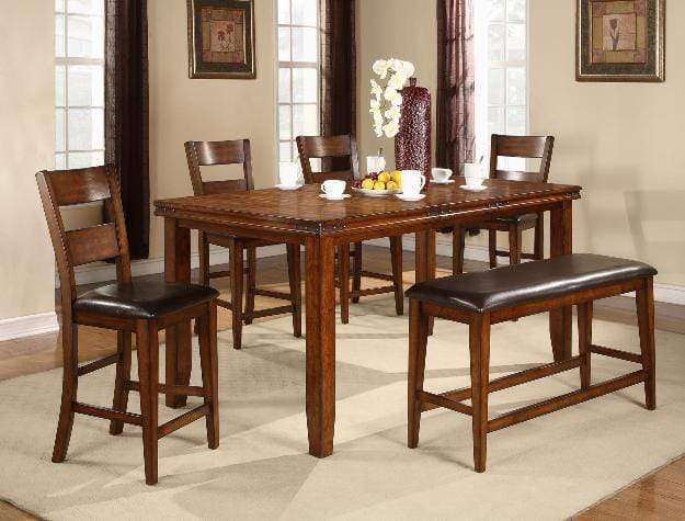 Figaro Brown 6 Piece Counter Height Set - ASY Furniture